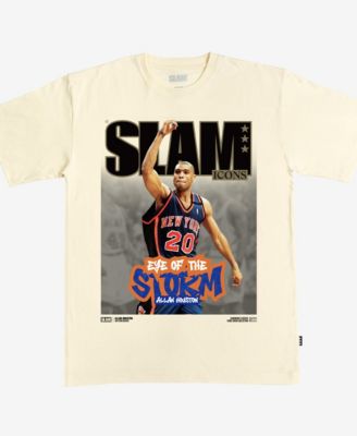 Slam Men's and Women's Allan Houston Cream New York Knicks Hardwood Classics Cover T-Shirt