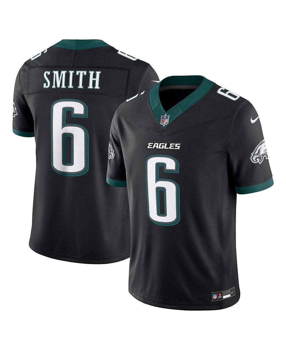 Мужская джерси Nike DeVonta Smith Philadelphia Eagles Alternate Vapor F.U.S.E. Stitched Limited Black