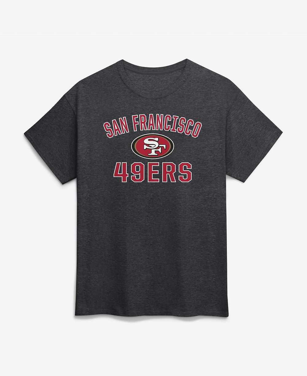 Logo Athletic Men's Charcoal San Francisco 49ers Cotton Victory Arch T-Shirt