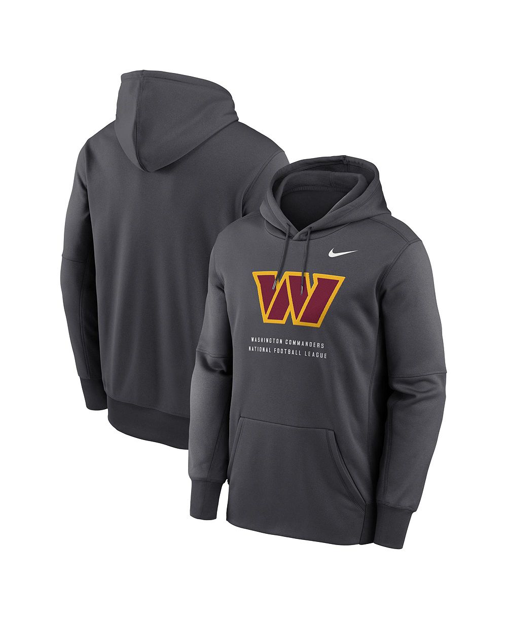 Мужское худи Nike Charcoal Washington Commanders Toss Sweep Therma-FIT Hoodie