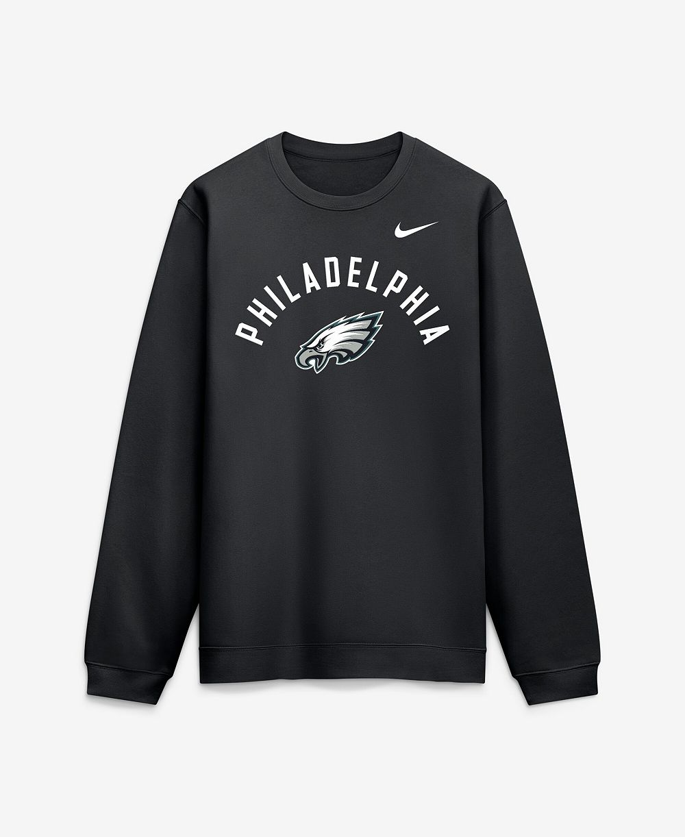 Мужское черное флисовое худи Nike Philadelphia Eagles