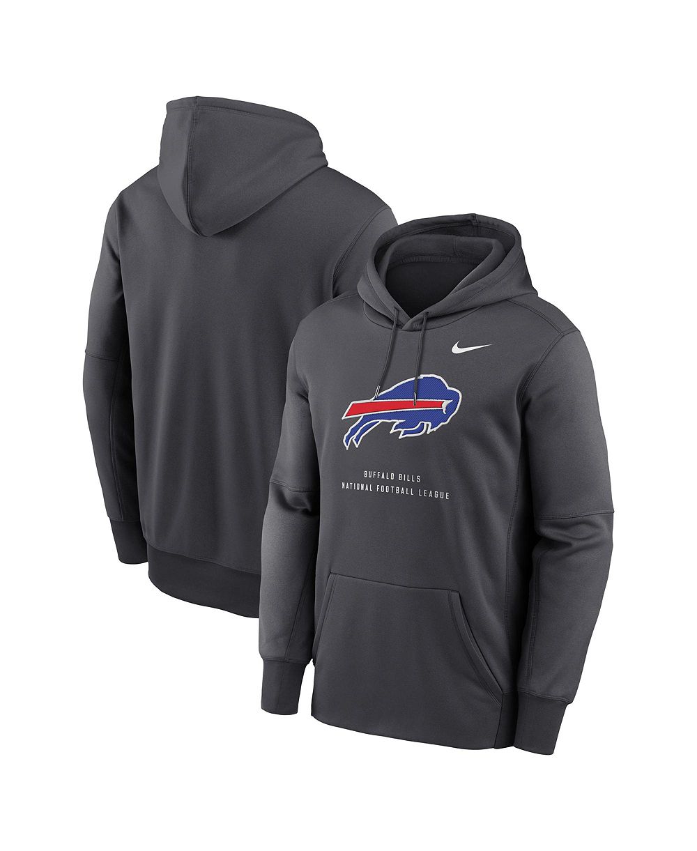 Мужская худи Nike Charcoal Buffalo Bills Toss Sweep Therma-FIT