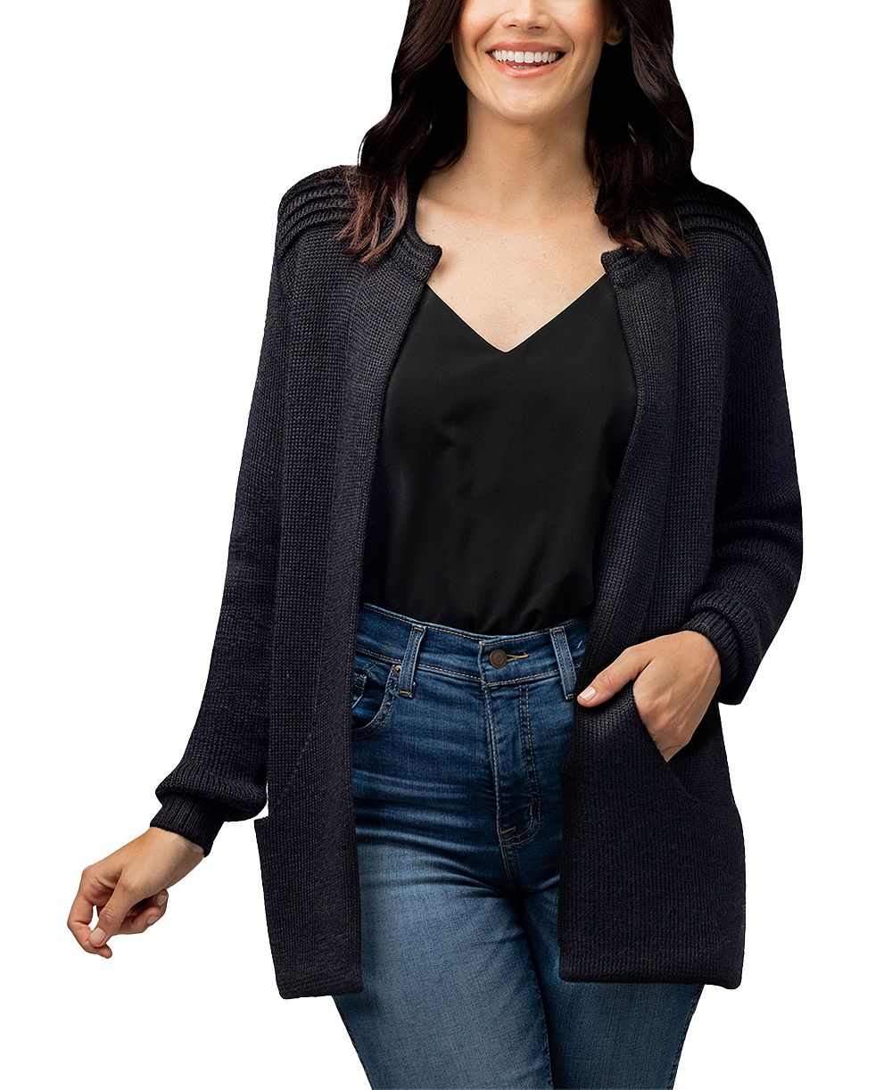 Simply Natural Women's Linda Ebel Alpaca-Blend Open Front Cardigan