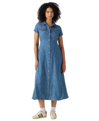 Levi's® Women's Western Fit & Flare Midi Denim Dress