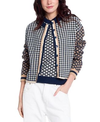 Кардиган Central Park West Women's, Marlo Mixed Check, длинный рукав