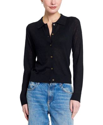 Женский джемпер Central Park West Women's Sienna Sheer Isla Button-Up Collared Long-Sleeve