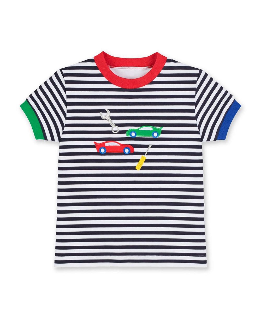 Детская футболка Florence Eiseman Baby Boy (12M-24M) Stripe Knit с машинками и инструментами