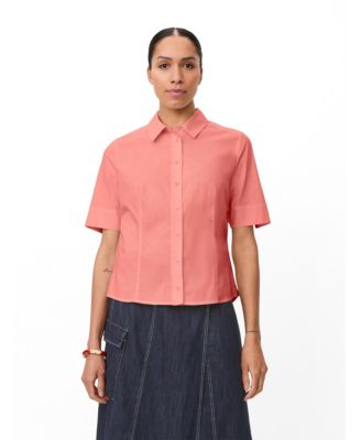 Masai Copenhagen Women's Maiven Boxy Button-Up Short-Sleeve Cotton-Blend Shirt