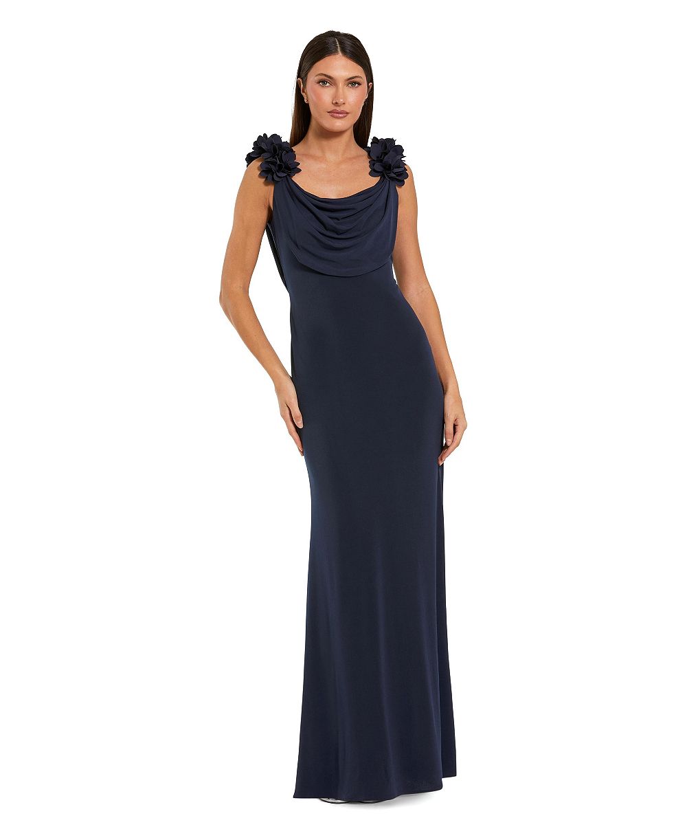 Платье Mac Duggal Women's One-Shoulder Mermaid 3D-Flower