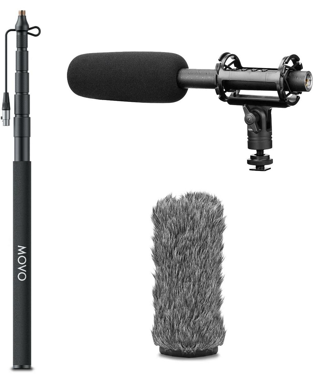 Микрофон Movo BOOMP-SGMIC Shotgun Microphone и Boom Pole Kit для XLR