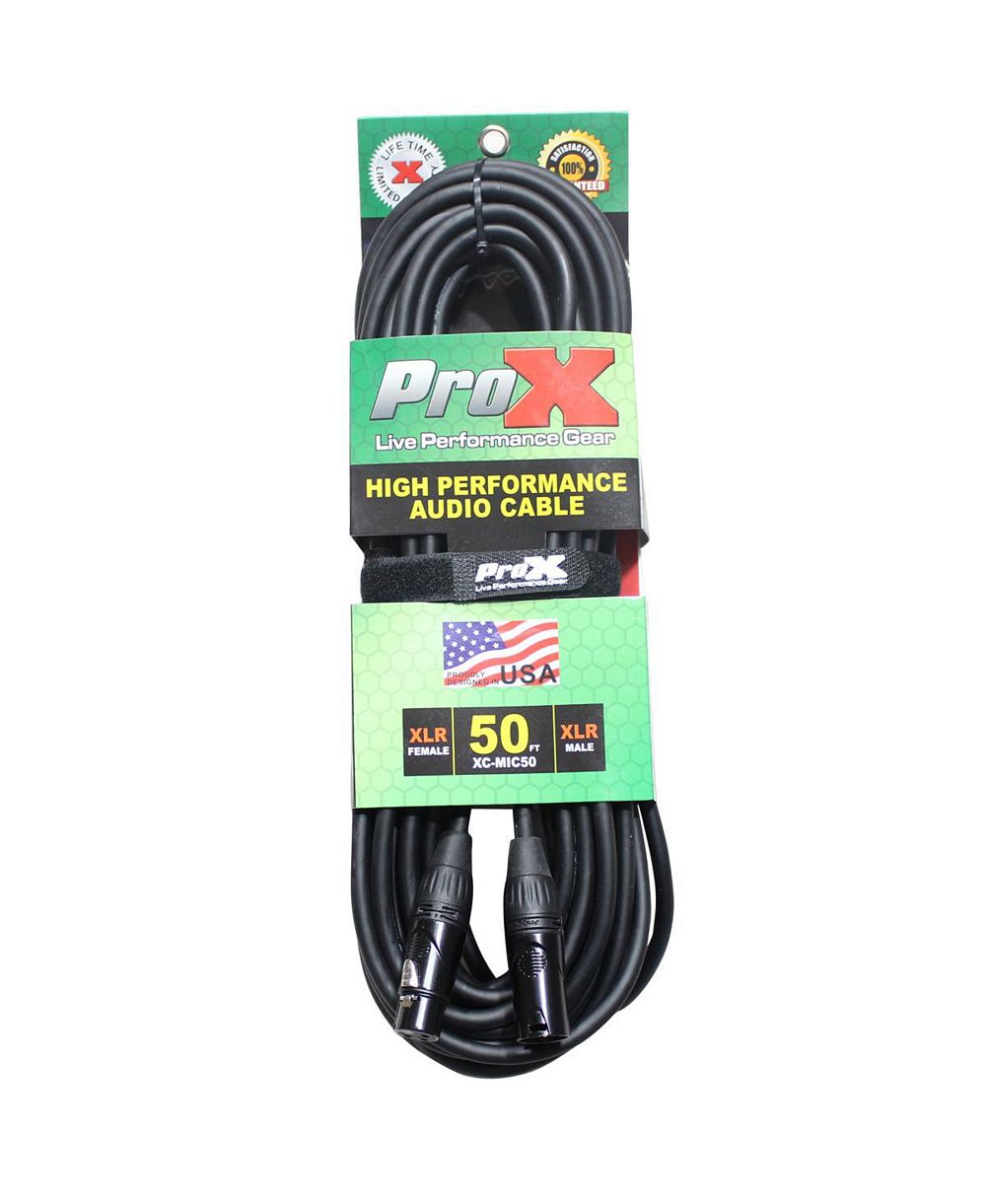 Микрофонный кабель ProX XC-MIC50 XLR-F to XLR-M 50 ft.