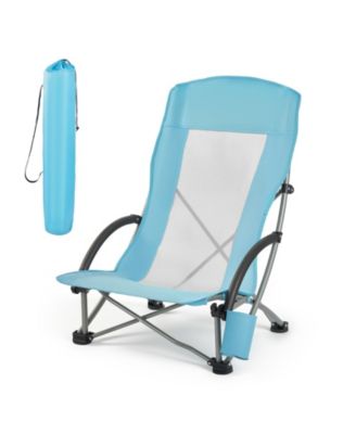 HONGGE Extra Wide High Back Folding Beach Chair Rated to 330 lbs