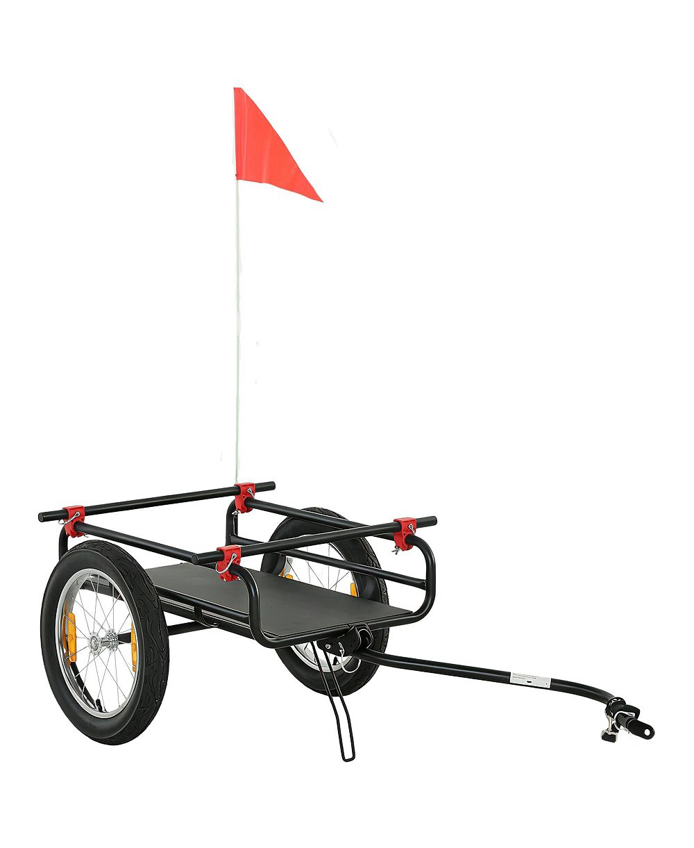 Soozier 2-In-1 Bike Cargo Trailer and Wagon Cart with Quick Release Wheels