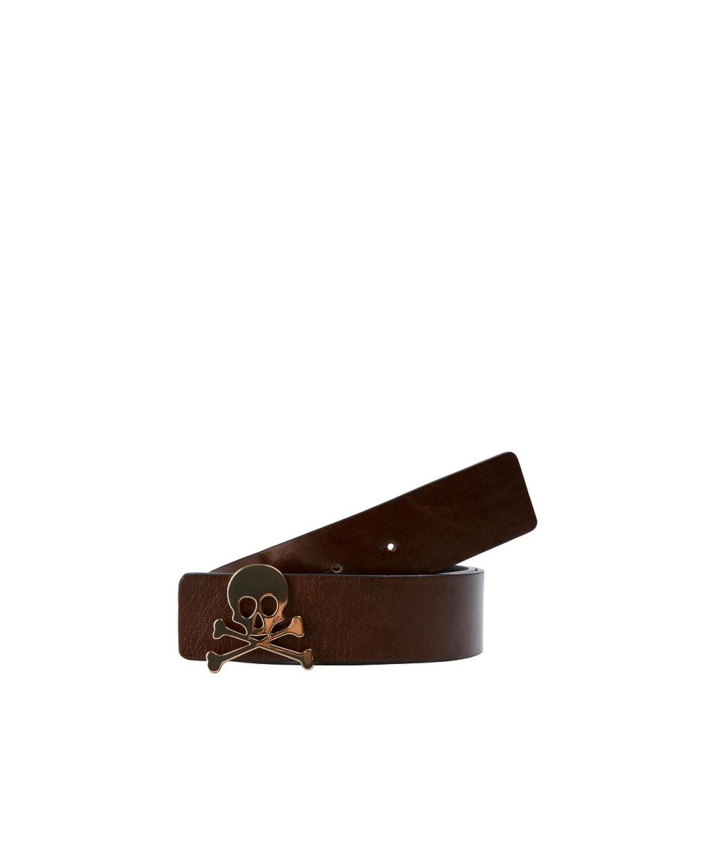 Scalpers Spring Skull Leather Belt