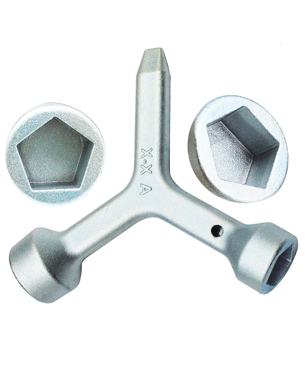 XDOVET Meter Curb Box Key Triangular Wrench Pit Lid Opener
