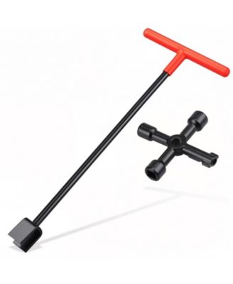 XDOVET Water Meter Key 4-Way Utility Shut Off Tool