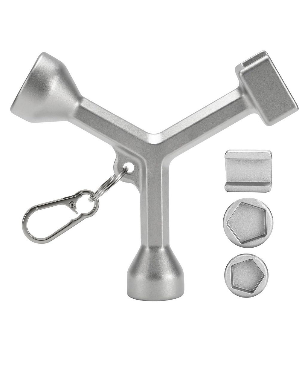 XDOVET Curb Stop Wrench Pentagon Valve Shut Off Tool