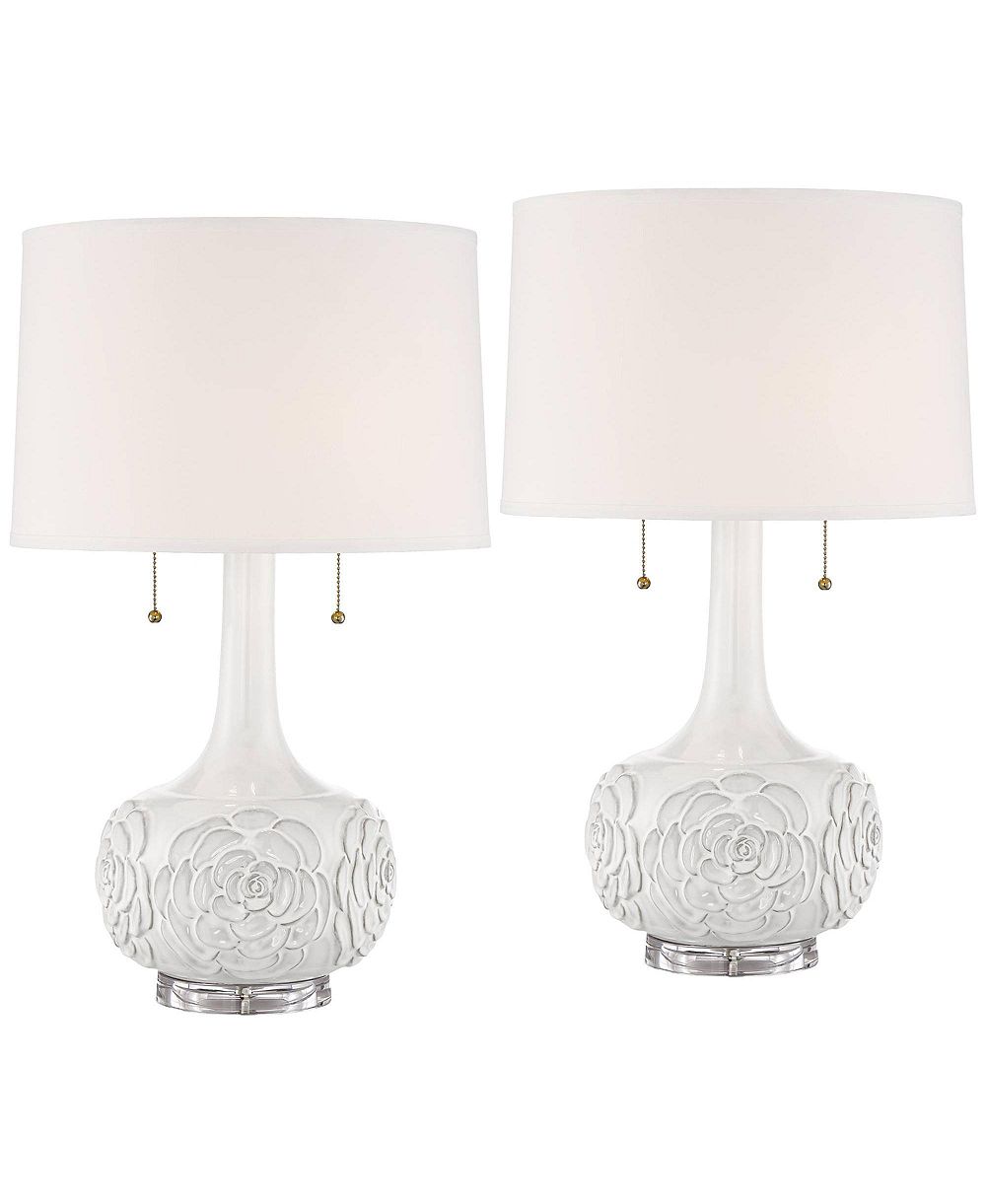 Набор настольных ламп Possini Euro Design Natalia 27" Modern Luxe Ceramic
