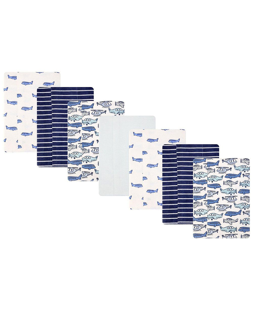 Детская пеленка для срыгивания Hudson Baby Cotton Poly Flannel 7-Pack, Born To Fly
