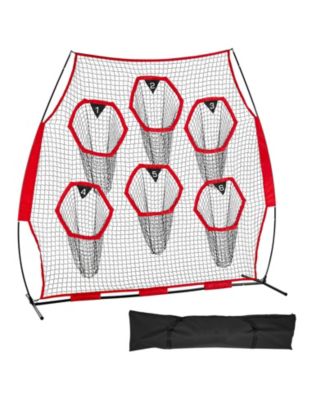 HONGGE 8 x 8 feet Football Throwing Target Practice Net with Carry Case