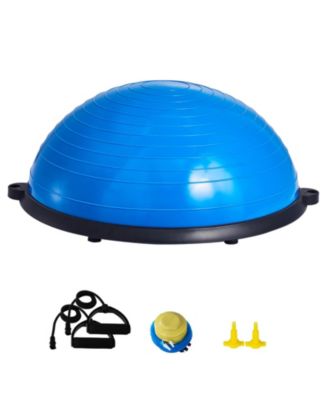 HONGGE 23-Inch Half Exercise Ball Balance Trainer with Resistance Bands
