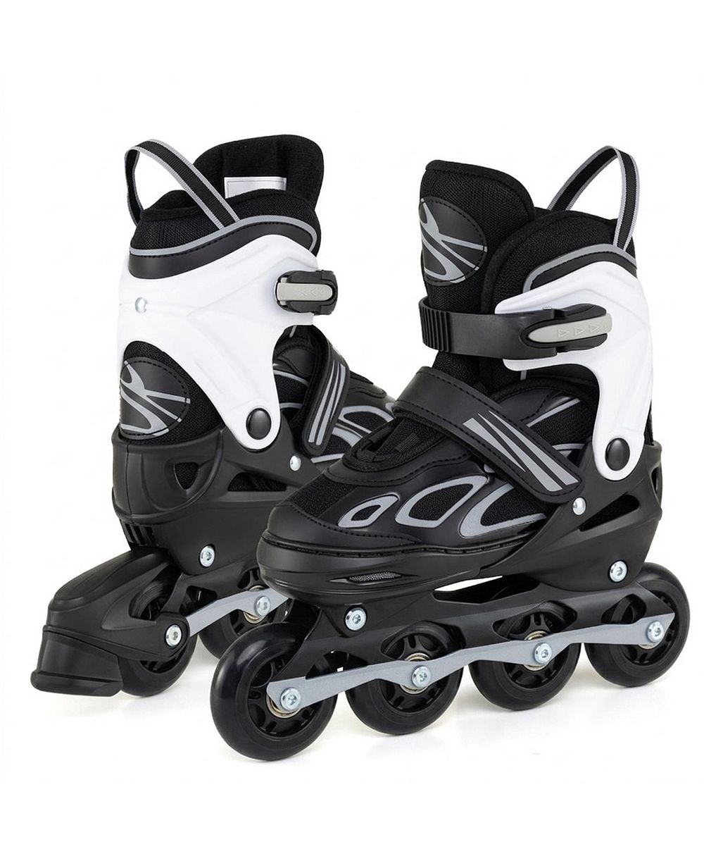 SUGIFT 4 Sizes Adjustable Roller Skates with Light-Up Wheels for Youth