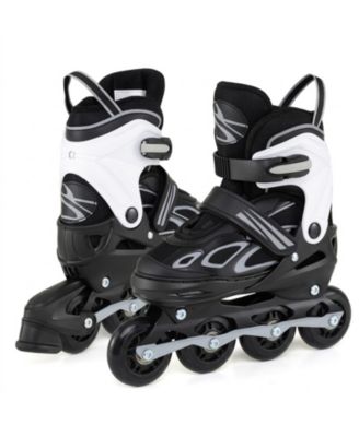SUGIFT 4 Sizes Adjustable Roller Skates with Light-Up Wheels for Youth