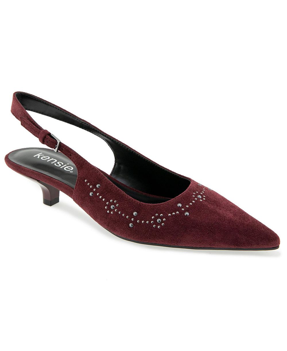 Kensie Women's Jace Kitten Heel Sling Back Pump