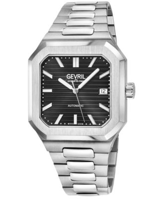 Gevril Мужские швейцарские часы Grand Concourse Automatic Silver Stainless Steel Bracelet
