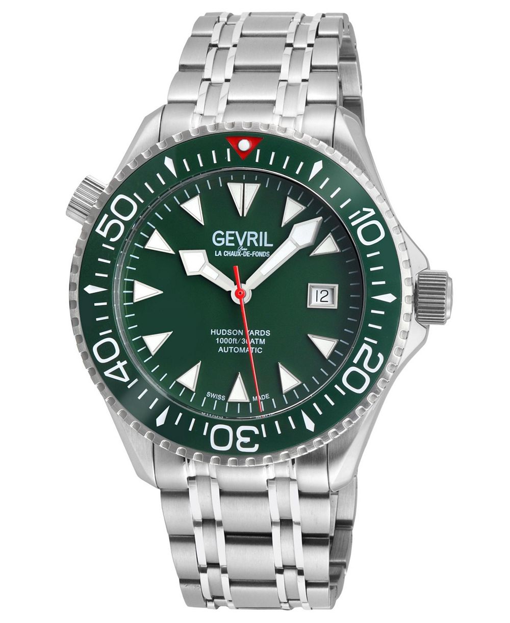 Мужские часы Gevril Swiss Made Hudson Yards Automatic Silver Stainless Steel