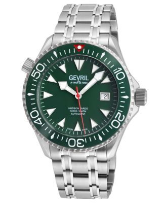 Gevril Men's Swiss Made Hudson Yards Swiss Automatic Silver Stainless Steel Bracelet Watch