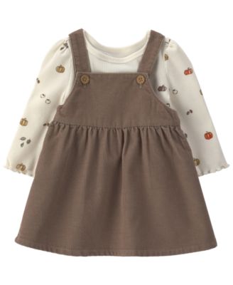 Little Planet от Carter's, 2 предмета, комплект из длинного рукава из вельвета и платья-сарафана для девочек