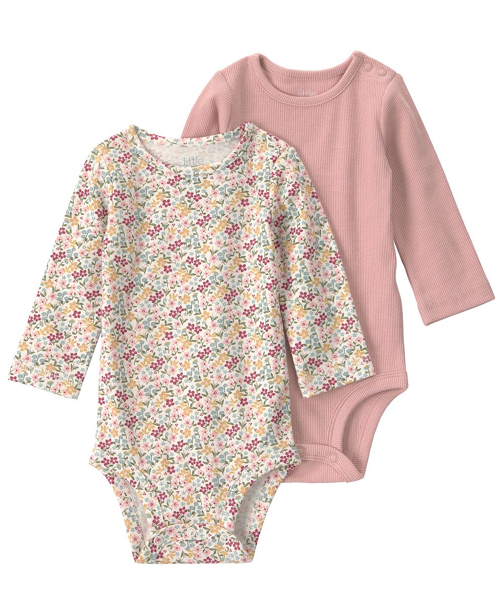 Carter's Девочкам хлопковый боди с длинным рукавом, 2 шт.