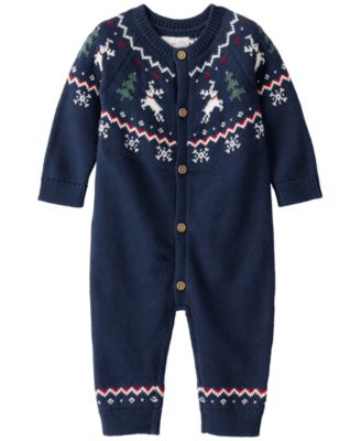 Little Planet by Carter's Baby Boys' or Baby Girls' Cotton Fair Isle Sweater Knit Jumpsuit