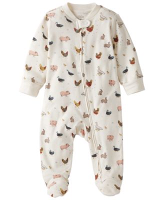 Little Planet by Carter's Baby Boys' or Baby Girls' Farm Friends Footed Coveralls