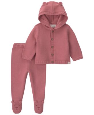 Детский комплект из хлопкового кардигана с капюшоном и брюк Carter's