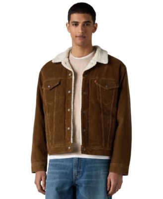 Levi's Men's Plaid Sherpa-Lined Regular-Fit Trucker Jacket
