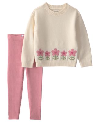 Комплект Carter's для девочек-малышек: кофта из трикотажа и брюки, 2 предмета