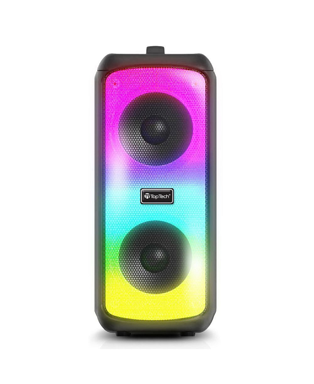Bluetooth колонка TOPTECH KL-33 с двойным вуфером и RGB-подсветкой
