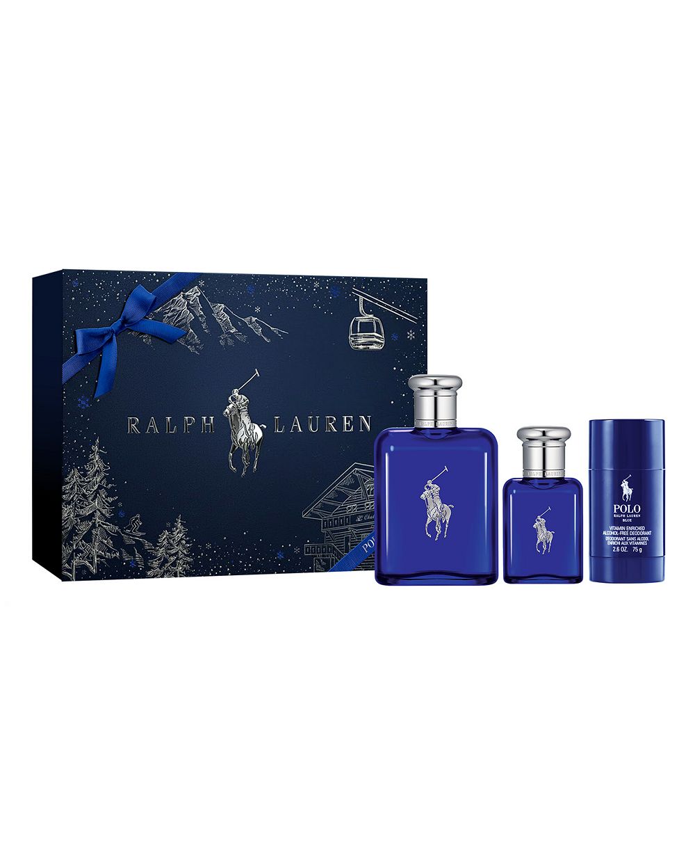 Подарочный набор из трех флаконов одеколона Ralph Lauren Polo Blue Eau de Toilette