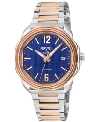 Мужские швейцарские часы Gevril Roosevelt Swiss Automatic двухцветные из нержавеющей стали