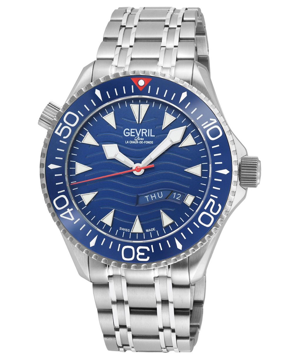 Мужские часы Gevril Swiss Made Hudson Yards Silver Stainless Steel