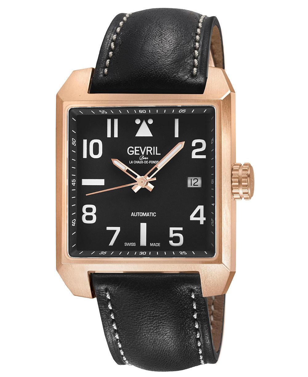 Gevril Мужские часы Herald Square Swiss Automatic Italian Leather Strap