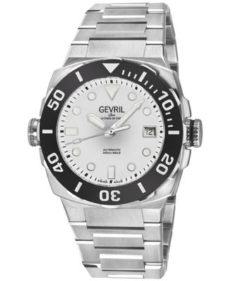 Мужские часы Gevril Fortuna Swiss Made Swiss Automatic Silver Stainless Steel Bracelet