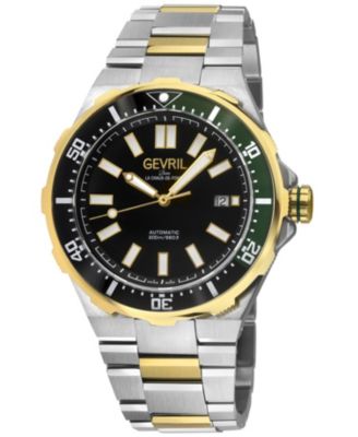 Gevril Men's Swiss Made Ticonic Swiss Automatic Two tone Stainless Steel Bracelet Watch