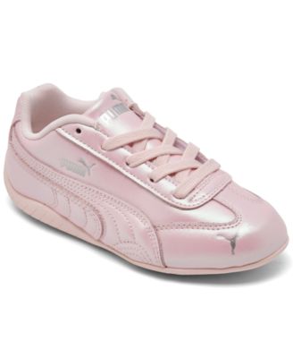 Puma Little Girls' Speedcat OG Suede and Leather Retro Sneakers from Finish Line