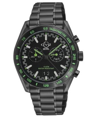 GV2 by Gevril Men's Swiss Made Freccia Swiss Quartz IP Stainless Steel Bracelet Watch