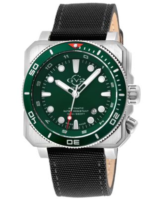 GV2 by Gevril Men's Swiss Made XO Submarine Swiss Automatic Canvas Strap Watch