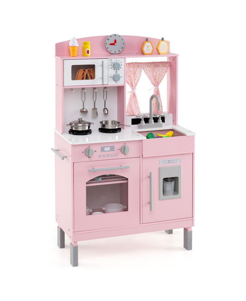 SUGIFT Игровая кухня из дерева с регулируемой высотой, для детей от 3 лет
