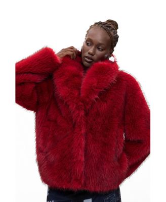 Desigual Женское короткое меховое пальто